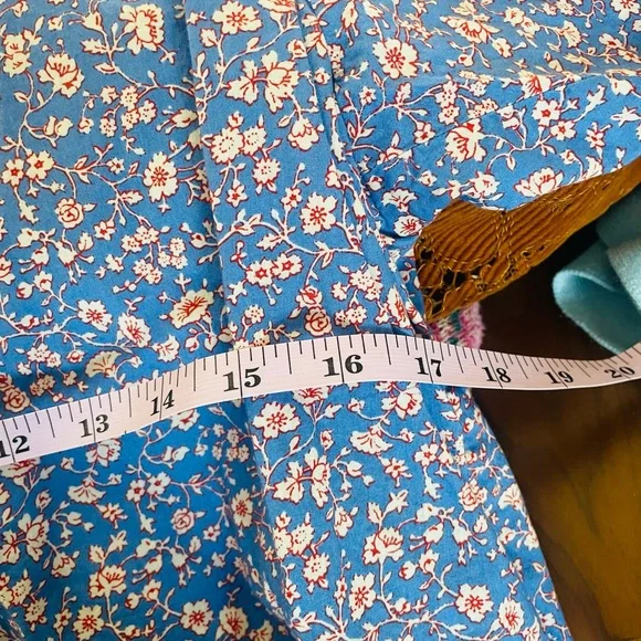 Madewell Blue Floral Puff Sleeve Top - Picture 11 of 11